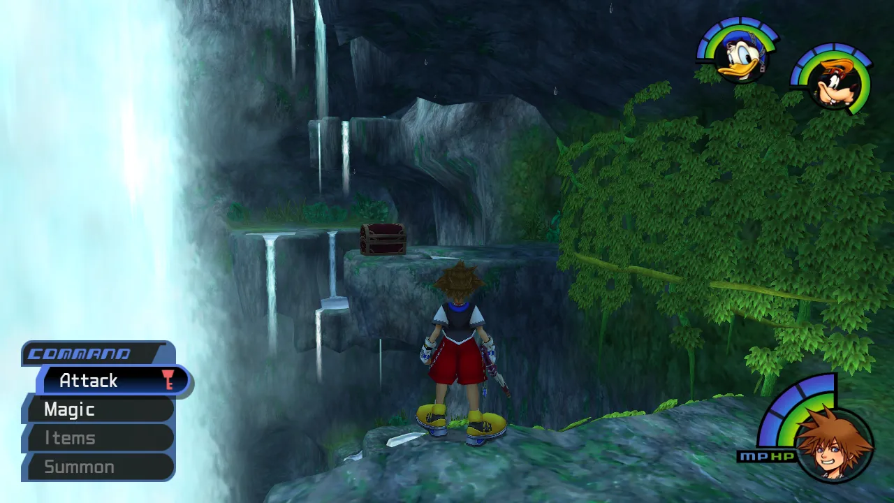 Deep Jungle Waterfall Cavern High Middle Chest